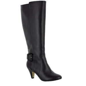 110$ Bella Vita Troy II Wide Calf Tall Dress Boots Women's Size 7 US Black